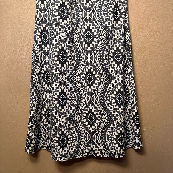 prAna Cali Dress Black & White Kaleidoscope Geometric Print Size XL Racerback - Picture 6 of 16